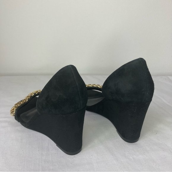 Leandra Medine for Mango Black Suede Wedge Heels - Picture 5 of 6